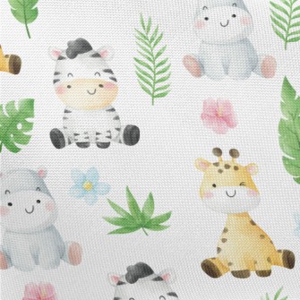 Grassland Animal Baby Pongee