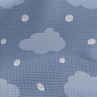 Clouds With Silver Decoration Stretch Jersey