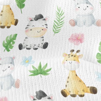 Grassland Animal Baby Stretch Jersey