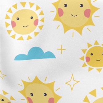 Various Cute Sun Lightweight Cotton Poplin