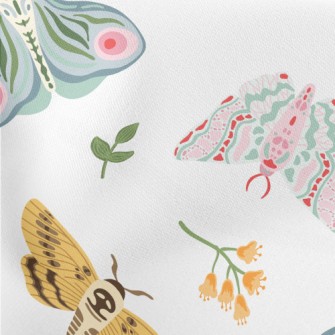 Summer Exotic Moth Lightweight Cotton Poplin
