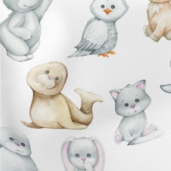 Polar Animal Babies Lightweight Cotton Poplin