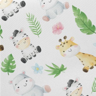 Grassland Animal Baby Midweight Cotton Poplin