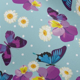 Beautiful Butterfly Flowers Chiffon