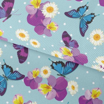 Beautiful Butterfly Flowers Waterproof Oxford