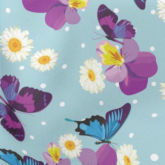 Beautiful Butterfly Flowers Stretch Ponte