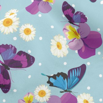 Beautiful Butterfly Flowers Micro Fleece