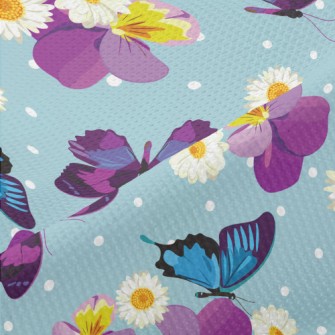 Beautiful Butterfly Flowers Piqué