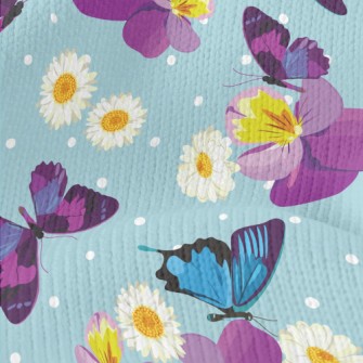 Beautiful Butterfly Flowers Stretch Jersey
