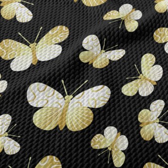 Mysterious Pattern Butterfly Birdseye Piqué