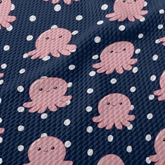 Super Cute Little Octopus Birdseye Piqué