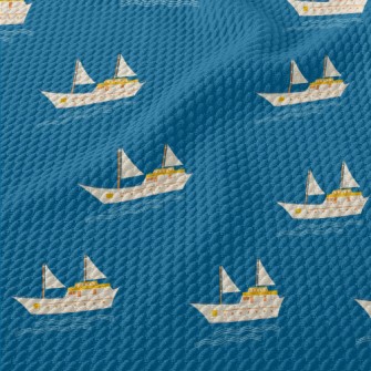 Luxury Sailing Ship Birdseye Piqué