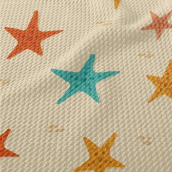 Cute Starfish Birdseye Piqué