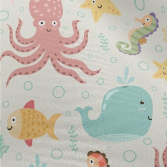 Colorful Underwater Creatures Chiffon