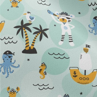 Pirate Ship Crab Octopus Chiffon