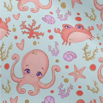 Big Eyed Crab Octopus Chiffon