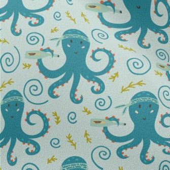 Octopus Holding A Message In A Chiffon