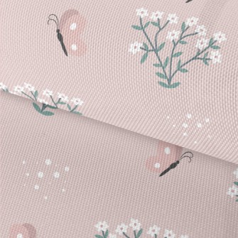 Butterflies Flying Among Flowe Waterproof Oxford