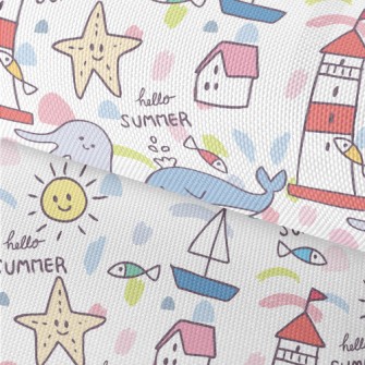 Lighthouse Whale Octopus Waterproof Oxford