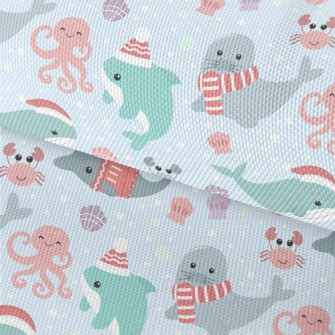 Undersea Creatures Celebrate C Waterproof Oxford