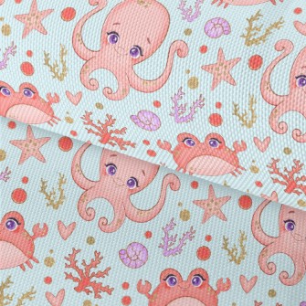 Big Eyed Crab Octopus Waterproof Oxford