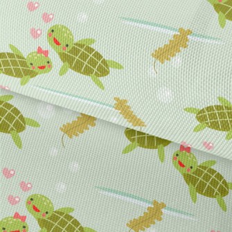 Cute Turtle Couple Waterproof Oxford