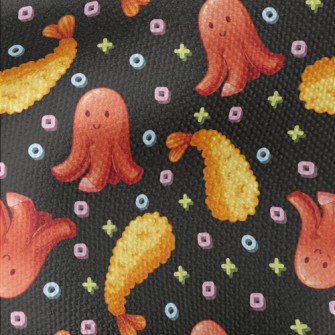 Fried Shrimp And Octopus Hot D Waterproof Canvas