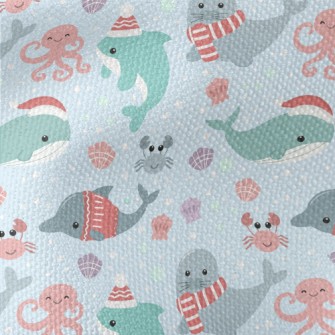 Undersea Creatures Celebrate C Waterproof Canvas
