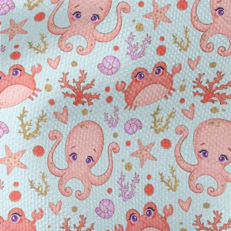 Big Eyed Crab Octopus Waterproof Canvas