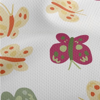 Childlike Style Butterfly Athletic Mesh Flat Back