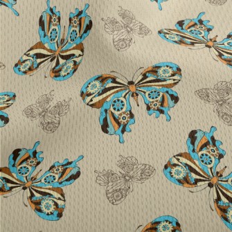 Mysterious Color Butterfly Athletic Mesh Flat Back