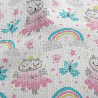 Owl Princess Athletic Mesh Flat Back