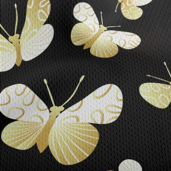 Mysterious Pattern Butterfly Athletic Mesh Flat Back