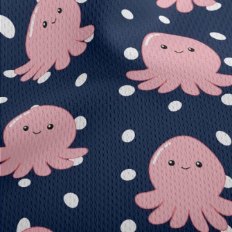 Super Cute Little Octopus Athletic Mesh Flat Back