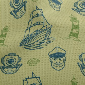 Old Captain Lighthouse Diving Athletic Mesh Flat Back