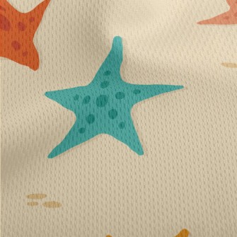 Cute Starfish Athletic Mesh Flat Back