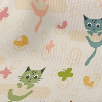 Colorful Kitten Butterfly Terry