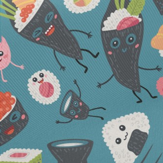 Funny Japanese Sushi Twill