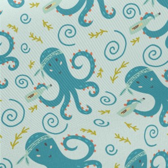 Octopus Holding A Message In A Twill