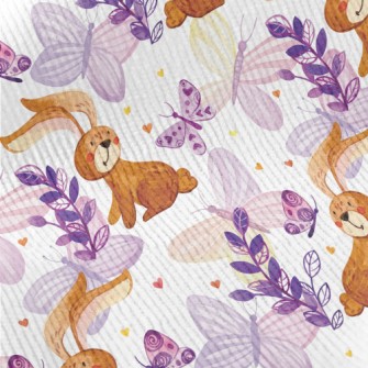 Cute Bunny Butterfly Standard Corduroy