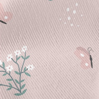 Butterflies Flying Among Flowe Standard Corduroy