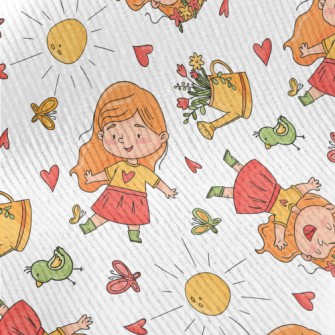 Lively And Cute Little Girl Standard Corduroy