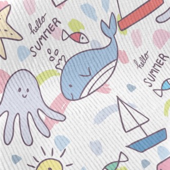 Lighthouse Whale Octopus Standard Corduroy