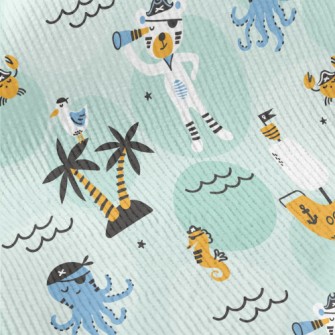 Pirate Ship Crab Octopus Standard Corduroy