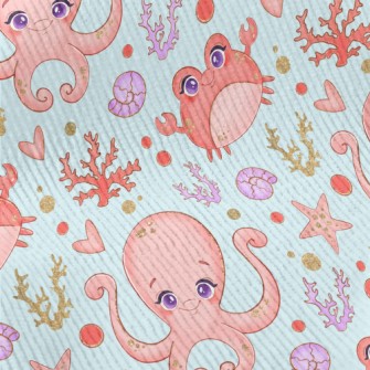 Big Eyed Crab Octopus Standard Corduroy