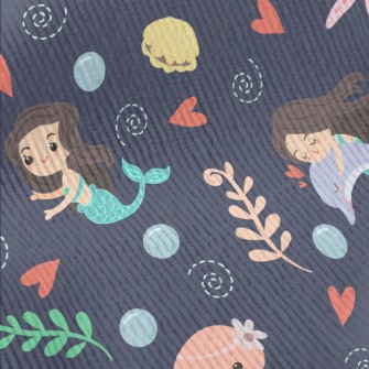 Playful Mermaid Octopus Standard Corduroy