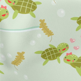 Cute Turtle Couple Stretch Ponte