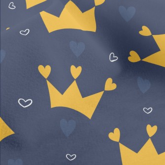 Heart Decorated Crown Micro Fleece