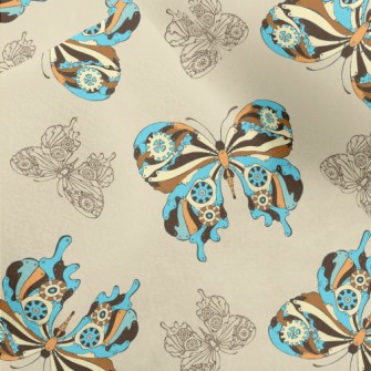 Mysterious Color Butterfly Micro Fleece