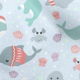 Undersea Creatures Celebrate C Micro Fleece
